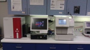 Lab Equipment, CBC, blood chemistry, and electrolyte machines